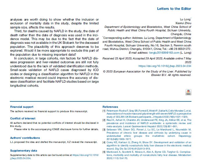 Preview of Reply to: “Defining severe NAFLD based on ICD codes in large cohorts: Balancing feasibility and limitations”
