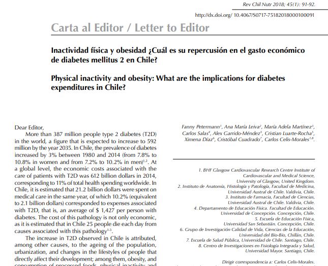 Preview of Inactividad física y obesidad ¿cuál es su repercusión en el gasto económico de diabetes mellitus 2 en Chile?