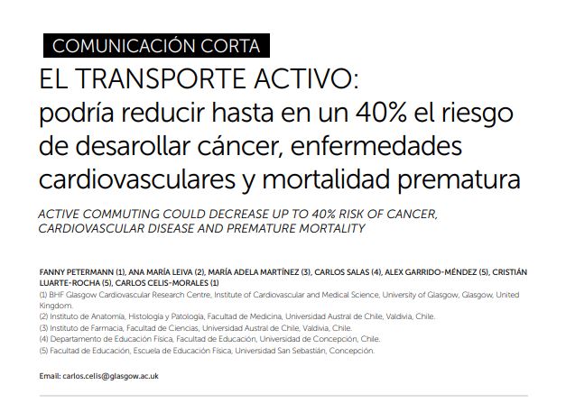 Preview of EL TRANSPORTE ACTIVO: podría reducir hasta en un 40% el riesgo de desarollar cáncer, enfermedades cardiovasculares y mortalidad prematura