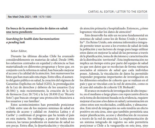 Preview of En busca de la armonización de datos en salud: una tarea pendiente