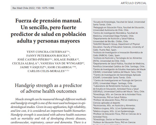 Preview of Fuerza de prensión manual. Un sencillo, pero fuerte predictor de salud en población adulta y personas mayores